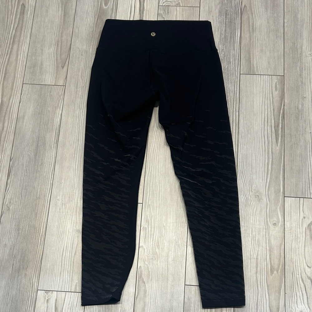 lululemon athletica Black Textured High-Rise Leggings